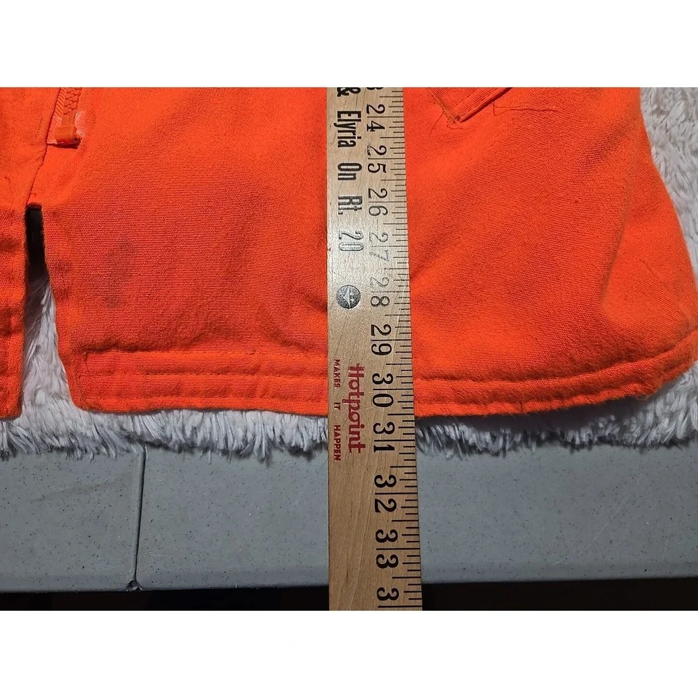 Woodfield Blaze Orange XL Hunting‎ Coat Quilt Lined Jacket Made USA Distressed